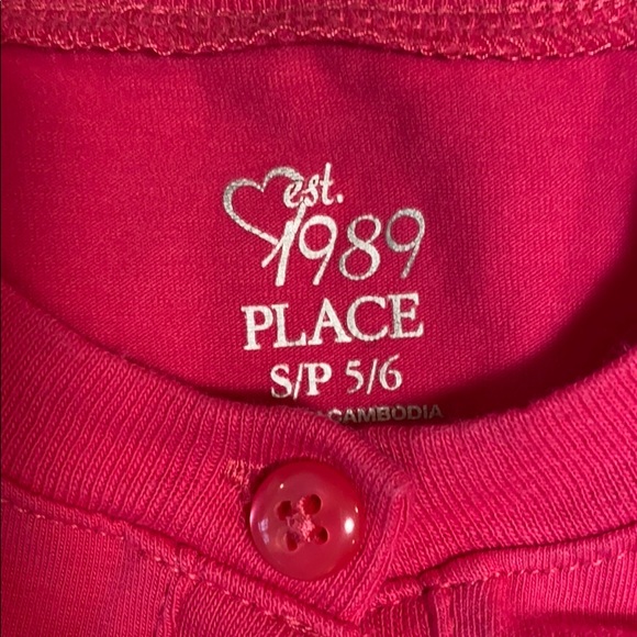 THE CHILDRENS PLACE LEOPARD BUTTON TOP w HEADBAND - Picture 3 of 5